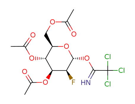 Molecular Structure of 154919-05-8 (3,4,6-tri-O-acetyl-2-deoxy-2-fluoro-α-D-mannopyranosyl trichloroacetimidate)