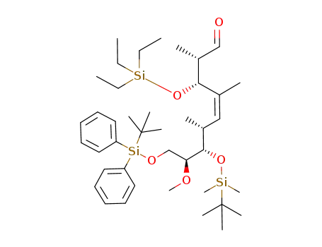 7-(<i>tert</i>-butyl-dimethyl-silanyloxy)-9-(<i>tert</i>-butyl-diphenyl-silanyloxy)-8-methoxy-2,4,6-trimethyl-3-triethylsilanyloxy-non-4-enal