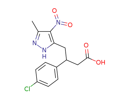 3-(4-chloro-phenyl)-4-(5-methyl-4-nitro-2H-pyrazol-3-yl)-butyric acid