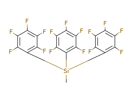 Molecular Structure of 18920-98-4 (Methyltris(pentafluorophenyl)silane)