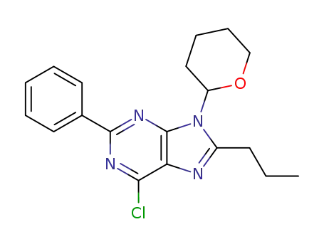 2-phenyl-6-chloro-8-propyl-9-(tetrahydropyran-2-yl)-9H-purine