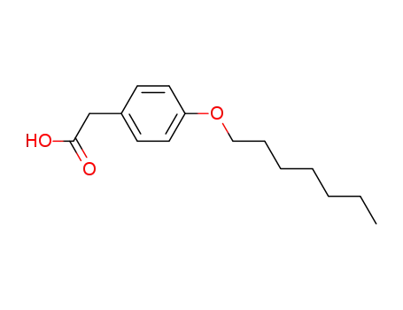 Molecular Structure of 29148-13-8 (Benzeneacetic acid, 4-(heptyloxy)-)