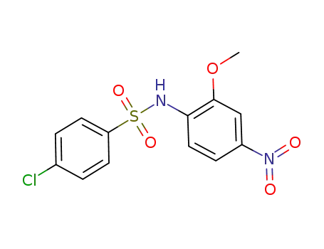 Molecular Structure of 349133-93-3 (4-chloro-N-(2-methoxy-4-nitrophenyl)benzenesulfonamide)