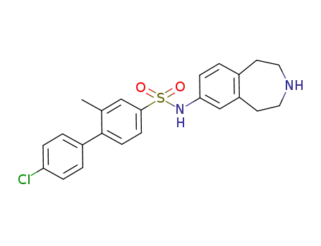 4'-chloro-2-methyl-biphenyl-4-sulfonic acid (2,3,4,5-tetrahydro-1<i>H</i>-benzo[<i>d</i>]azepin-7-yl)-amide