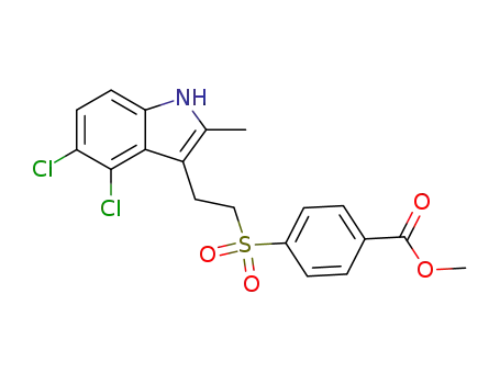 Benzoic acid, 4-[[2-(4,5-dichloro-2-methyl-1H-indol-3-yl)ethyl]sulfonyl]-,
methyl ester