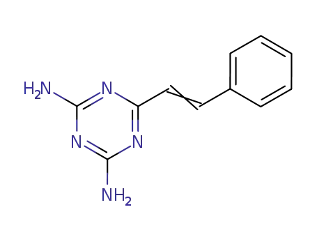 Molecular Structure of 7501-72-6 (6-(2-Phenylethenyl)-1,3,5-triazine-2,4-diamine)