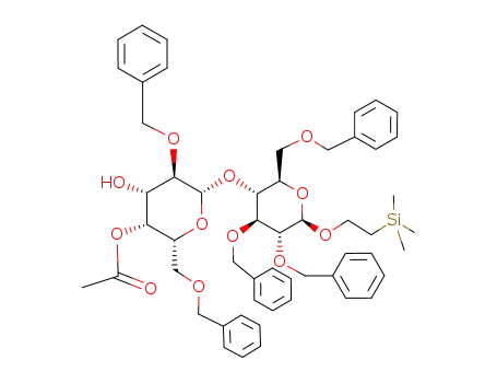2-(trimethylsilyl)ethyl (2,6-di-O-benzyl-4-O-acetyl-β-D-galactopyranosyl)-(1->4)-2,3,6-tri-O-benzyl-β-D-glucopyranoside