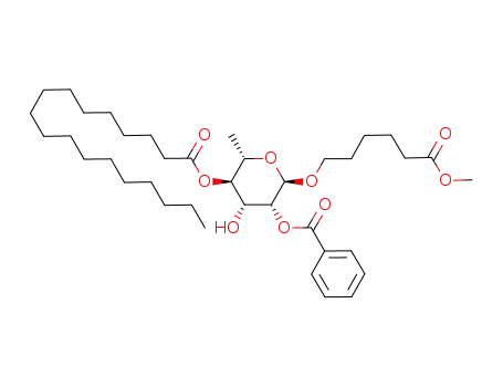 5-(methoxycarbonyl)pentyl 2-O-benzoyl-4-O-stearoyl-α-L-rhamnopyranoside