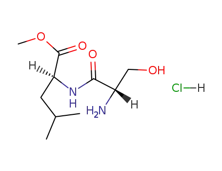 Molecular Structure of 75816-57-8 (L-Leucine, L-seryl-, methyl ester, monohydrochloride)