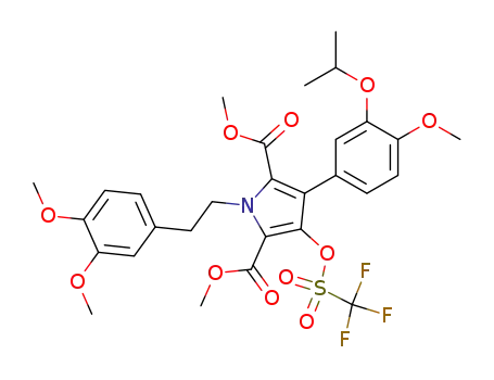 1-[2-(3,4-dimethoxy-phenyl)-ethyl]-3-(3-isopropoxy-4-methoxy-phenyl)-4-trifluoromethanesulfonyloxy-1<i>H</i>-pyrrole-2,5-dicarboxylic acid dimethyl ester