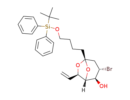 (1R,2S,3S,5S,7R)-3-Bromo-5-[4-(tert-butyl-diphenyl-silanyloxy)-butyl]-7-vinyl-6,8-dioxa-bicyclo[3.2.1]octan-2-ol
