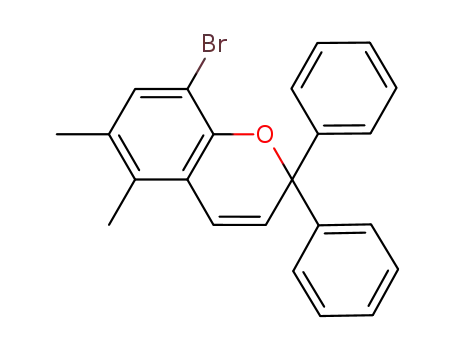 Molecular Structure of 943769-09-3 (8-bromo-5,6-dimethyl-2,2-diphenyl-2H-1-benzopyran)