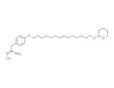 4-(14-(tetrahydropyran-2-yloxy)tetradecyloxy)phenylacetamidoxime