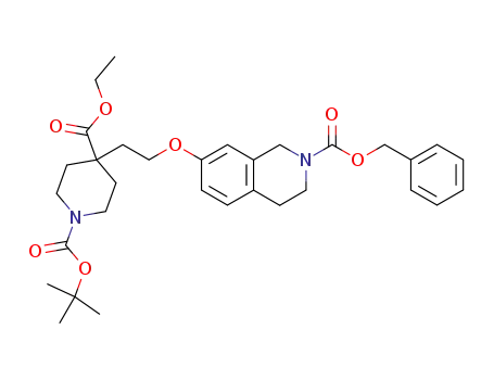 benzyl 7-[2-(1-tert-butoxycarbonyl-4-ethoxycarbonylpiperidin-4-yl)ethoxy]-1,2,3,4-tetrahydroisoquinolin-2-carboxylate
