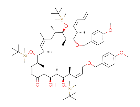 5,13,19-tris-(<i>tert</i>-butyl-dimethyl-silanyloxy)-7-hydroxy-1,21-bis-(4-methoxy-benzyloxy)-4,6,12,14,16,18,20,22-octamethyl-hexacosa-2,10,15,23,25-pentaen-9-one