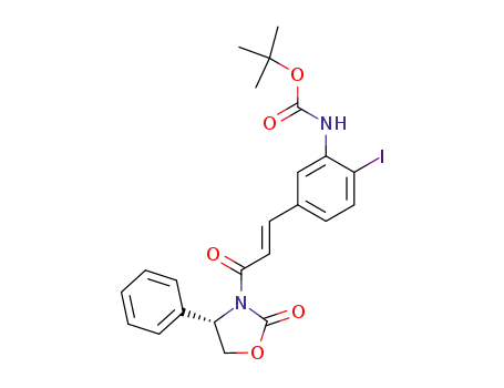 (S)-3-[3'-tert-butoxycarbonylamino-4'-iodo-(E)-cinnamoyl]-4-phenyloxazolidin-2-one