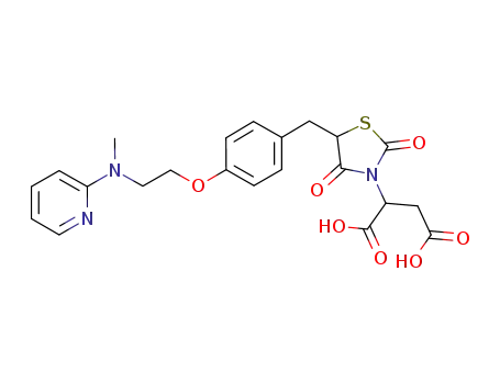 2-N-{5-[[4-[2-(methyl-2-pyridinylamino)ethoxy]phenyl]methyl]-2,4-thiazolidinedione}-butanedioic acid