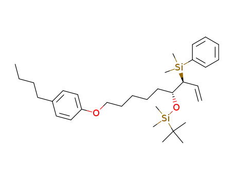 Molecular Structure of 926030-00-4 ((3S,4R)-4-(tert-butyldimethylsilyloxy)-9-(4-butylphenyloxy)-3-(dimethylphenylsilyl)-1-nonene)