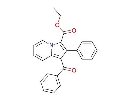 Molecular Structure of 133619-67-7 (3-Indolizinecarboxylic acid, 1-benzoyl-2-phenyl-, ethyl ester)