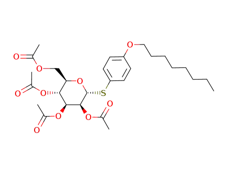 Acetic acid (2R,3S,4S,5R,6R)-4,5-diacetoxy-6-acetoxymethyl-2-(4-octyloxy-phenylsulfanyl)-tetrahydro-pyran-3-yl ester