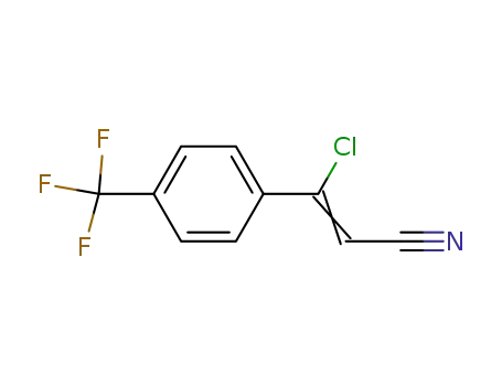 Molecular Structure of 909301-55-9 (2-Propenenitrile, 3-chloro-3-[4-(trifluoromethyl)phenyl]-)