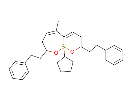 2H-[1,2]Oxasilino[2,3-b][1,2]oxasilepin,
10-cyclopentyl-3,7,8,10-tetrahydro-5-methyl-2,8-bis(2-phenylethyl)-