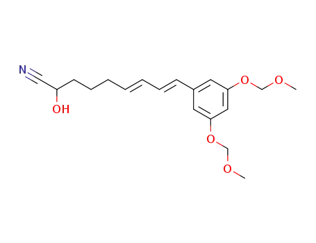 (6E,8E)-9-(3,5-Bis-methoxymethoxy-phenyl)-2-hydroxy-nona-6,8-dienenitrile