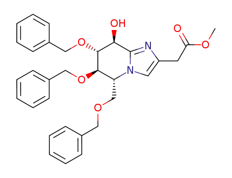 Imidazo[1,2-a]pyridine-2-acetic acid,
5,6,7,8-tetrahydro-8-hydroxy-6,7-bis(phenylmethoxy)-5-[(phenylmethoxy
)methyl]-, methyl ester, (5R,6R,7R,8S)-