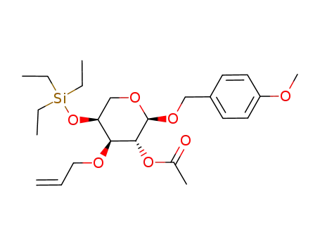 acetic acid 4-allyloxy-2-(4-methoxy-benzyloxy)-5-triethylsilanyloxy-tetrahydro-pyran-3-yl ester