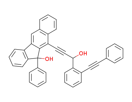 Molecular Structure of 879286-42-7 (11H-Benzo[b]fluoren-11-ol,
10-[3-hydroxy-3-[2-(phenylethynyl)phenyl]-1-propynyl]-11-phenyl-)