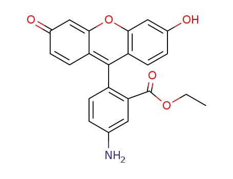 Molecular Structure of 313376-39-5 (Benzoic acid, 5-amino-2-(6-hydroxy-3-oxo-3H-xanthen-9-yl)-, ethyl ester)