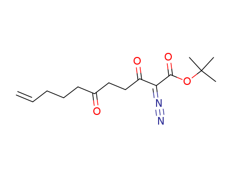 Molecular Structure of 197085-81-7 (10-Undecenoic acid, 2-diazo-3,6-dioxo-, 1,1-dimethylethyl ester)