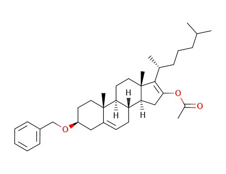 Acetic acid (3S,8R,9S,10R,13S,14S)-3-benzyloxy-17-((R)-1,5-dimethyl-hexyl)-10,13-dimethyl-2,3,4,7,8,9,10,11,12,13,14,15-dodecahydro-1H-cyclopenta[a]phenanthren-16-yl ester