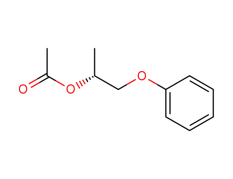 Molecular Structure of 151636-14-5 (Acetic acid (R)-1-methyl-2-phenoxy-ethyl ester)