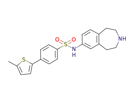4-(5-methyl-thiophen-2-yl)-<i>N</i>-(2,3,4,5-tetrahydro-1<i>H</i>-benzo[<i>d</i>]azepin-7-yl)-benzenesulfonamide