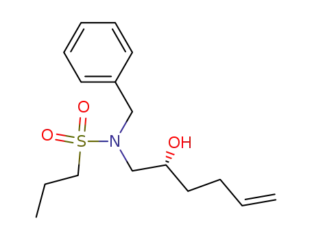 Molecular Structure of 900143-78-4 (Propane-1-sulfonic acid benzyl-((R)-2-hydroxy-hex-5-enyl)-amide)