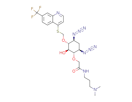 2-[(1S,2R,3R,4S,6R)-4,6-Diazido-2-hydroxy-3-(7-trifluoromethyl-quinolin-4-ylsulfanylmethoxy)-cyclohexyloxy]-N-(3-dimethylamino-propyl)-acetamide