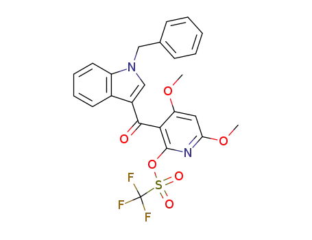 1-benzyl-3-(4,6-dimethoxy-2-trifluoromethanesulfonyloxynicotinoyl)indole