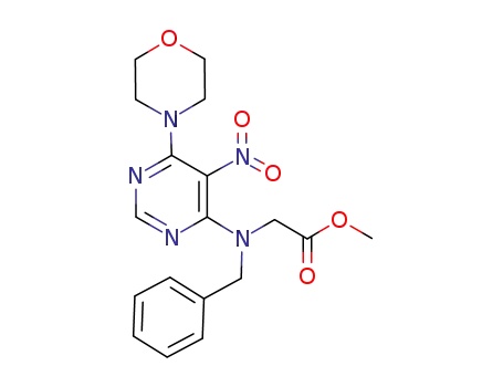[benzyl-(6-morpholin-4-yl-5-nitro-pyrimidin-4-yl)-amino]-acetic acid methyl ester