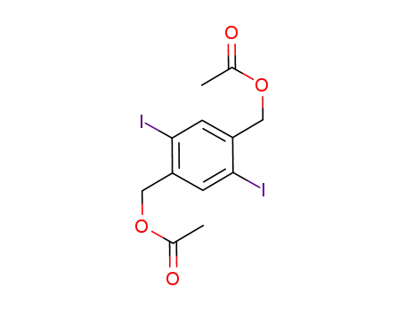 Molecular Structure of 915706-86-4 (2,5-diiodo-1,4-bis(hydroxymethyl)benzene diacetate)