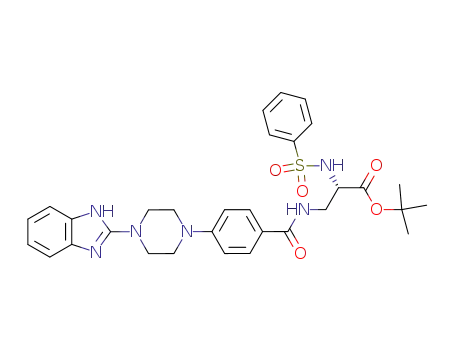 tert-butyl (2S)-benzenesulfonylamino-3-[4-{4-(1H-benzimidazol-2-yl)piperazin-1-yl}benzoylamino]propionate
