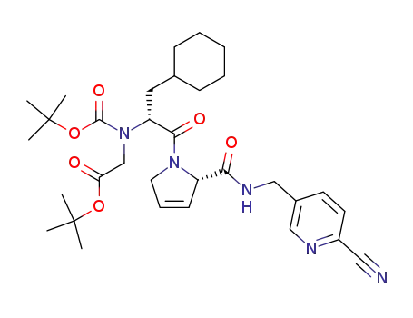 tert-butyl {(tert-butoxycarbonyl)[(1R)-2-[(2S)-2-({[(6-cyano-3-pyridinyl)methyl]amino}carbonyl)-2,5-dihydro-1H-pyrrol-1-yl]-1-(cyclohexylmethyl)-2-oxoethyl]amino}acetate