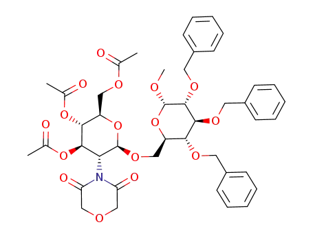methyl 3,4,6-tri-O-acetyl-2-deoxy-2-diglycolylimido-β-D-glucopyranosyl-(1->6)-2,3,4-tri-O-benzyl-β-D-glucopyranoside