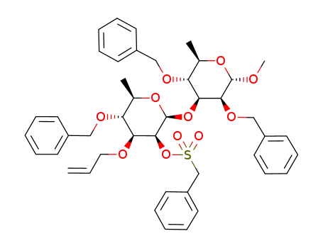 methyl (3-O-allyl-2-O-benzenesulfonyl-4-O-benzyl-β-D-rhamnopyranosyl)-(1->3)-2,4-di-O-benzyl-α-D-rhamnopyranoside