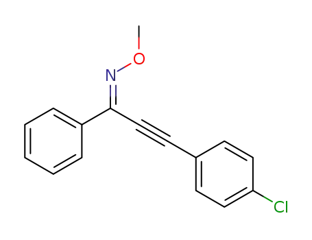 Molecular Structure of 650600-07-0 (2-Propyn-1-one, 3-(4-chlorophenyl)-1-phenyl-, O-methyloxime, (1Z)-)