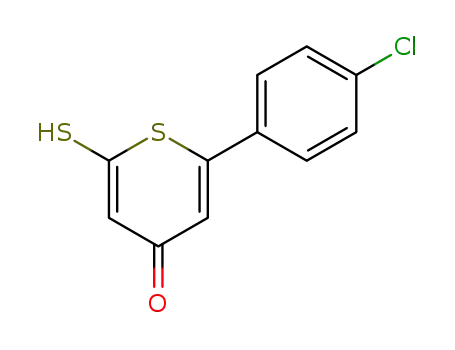 4H-Thiopyran-4-one, 2-(4-chlorophenyl)-6-mercapto-