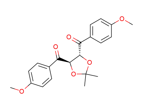 Molecular Structure of 861853-88-5 (Methanone,
[(4R,5R)-2,2-dimethyl-1,3-dioxolane-4,5-diyl]bis[(4-methoxyphenyl)-)