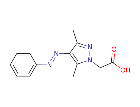 (E)-2-(3,5-Dimethyl-4-(phenyldiazenyl)-1H-pyrazol-1-yl)aceticacid