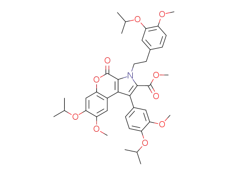 methyl 3,4-dihydro-7-isopropoxy-1-(4-isopropoxy-3-methoxyphenyl)-3-[2-(3-isopropoxy-4-methoxyphenyl)ethyl]-8-methoxy-4-oxo-[1]benzopyrano[3,4-b]pyrrole-2-carboxylate