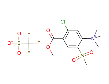 trifluoromethanesulfonate (5-chloro-2-methanesulfonyl-4-methoxycarbonylphenyl)trimethylammonium